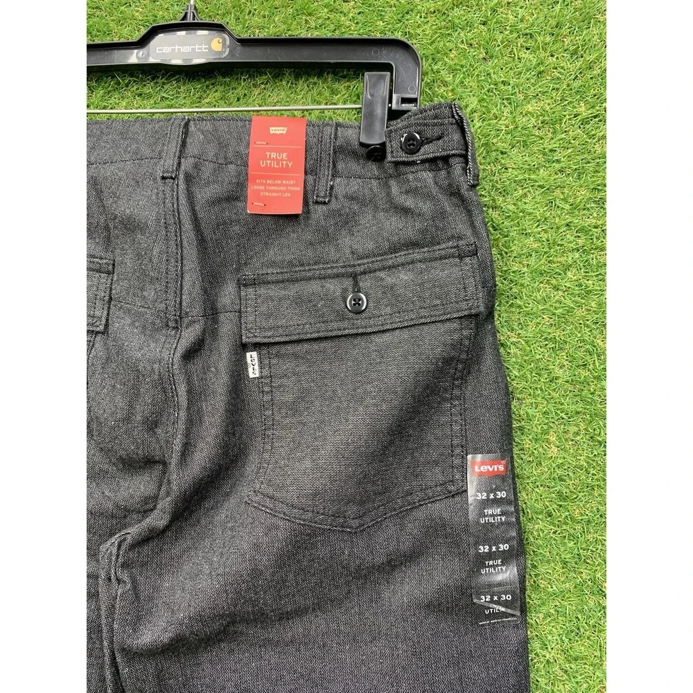 Levis True Utility Pants Mens 32x30 Dad Military Straight Adjustable Waist NWT